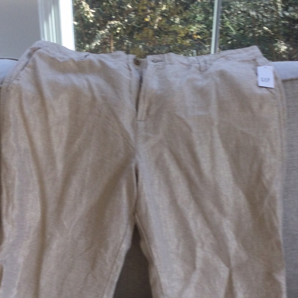 Gap girlfriend chino cream with shiny gold sheen